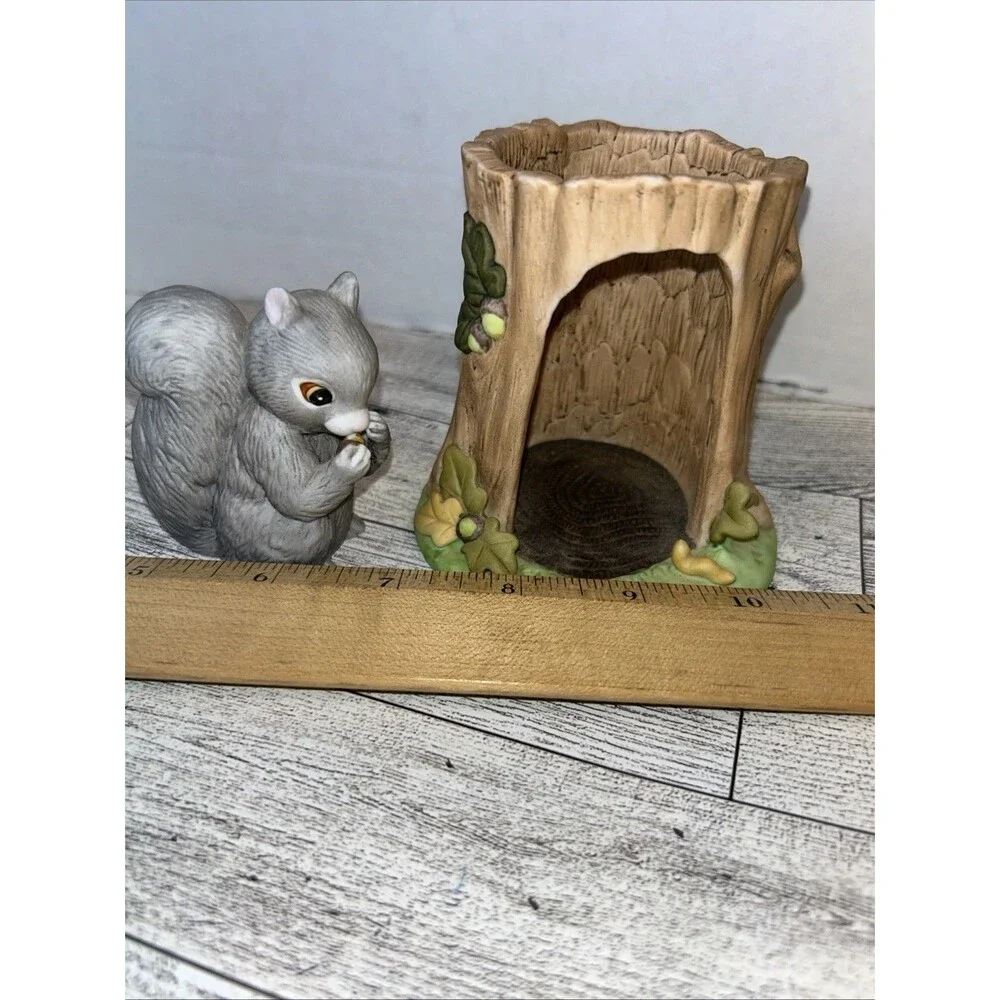 Franklin Porcelain 1984 Woodland Surprises Squirrel Hand Painted Country